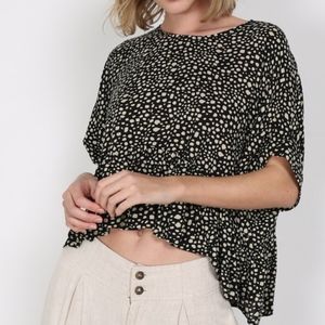 Dot Print Flowy Blouse - NEW w/out tags